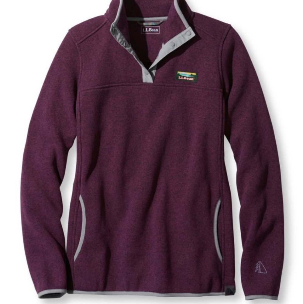 Womens L.L. Bean Sweater Fleece Pullover